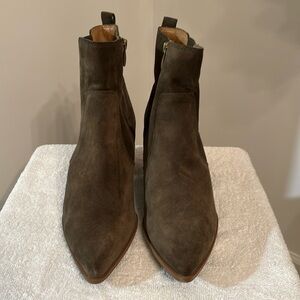 Brown Suede Ankle Boots